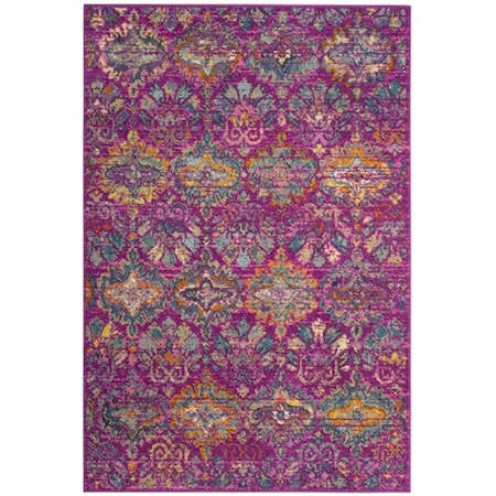 Safavieh 2 ft. 3 in. x 10 ft. Madison Rectangle Power-Loomed Rug Fuchsia & Blue MAD144F-210